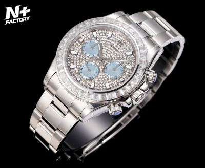 N Factory Rolex Daytona Dandong 7750 Movement 40mm Diamond Bezel Oyster Watch